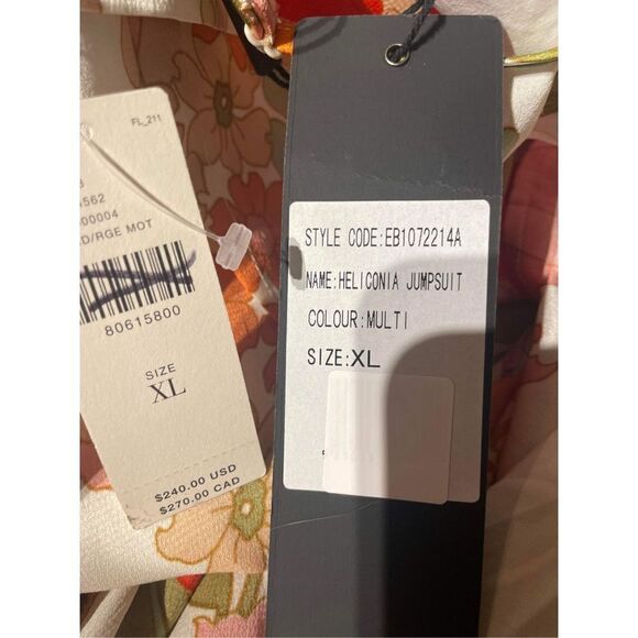 Anthropologie Elliatt Heliconia Jumpsuit Size XL - Picture 11 of 11